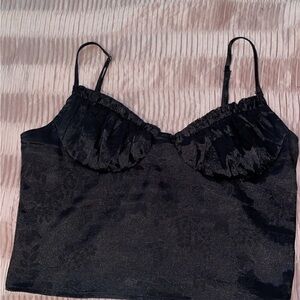 La Hearts Black Floral Top